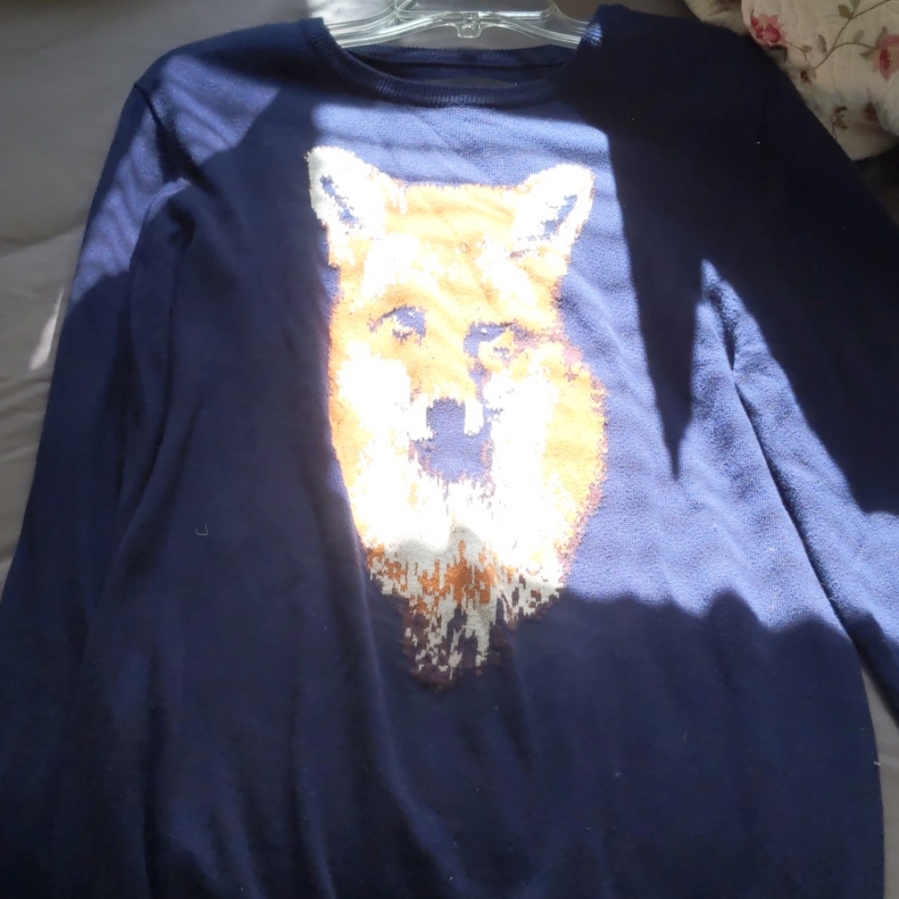 Navy fox sweater